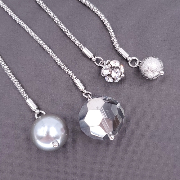 Lia Sophia Silver Tone Multi Strand Necklace - Picture 3 of 7